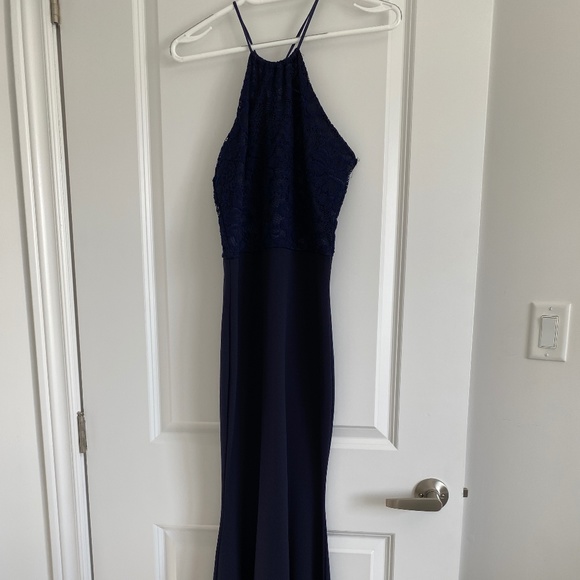 MissGuided Navy Bridesmaid Dress - Picture 2 of 5